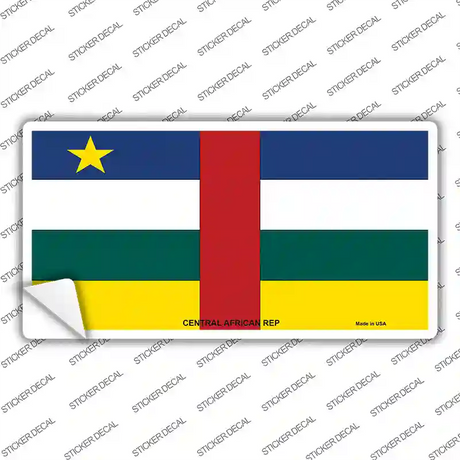 Central African Rep Flag Novelty Sticker Decal