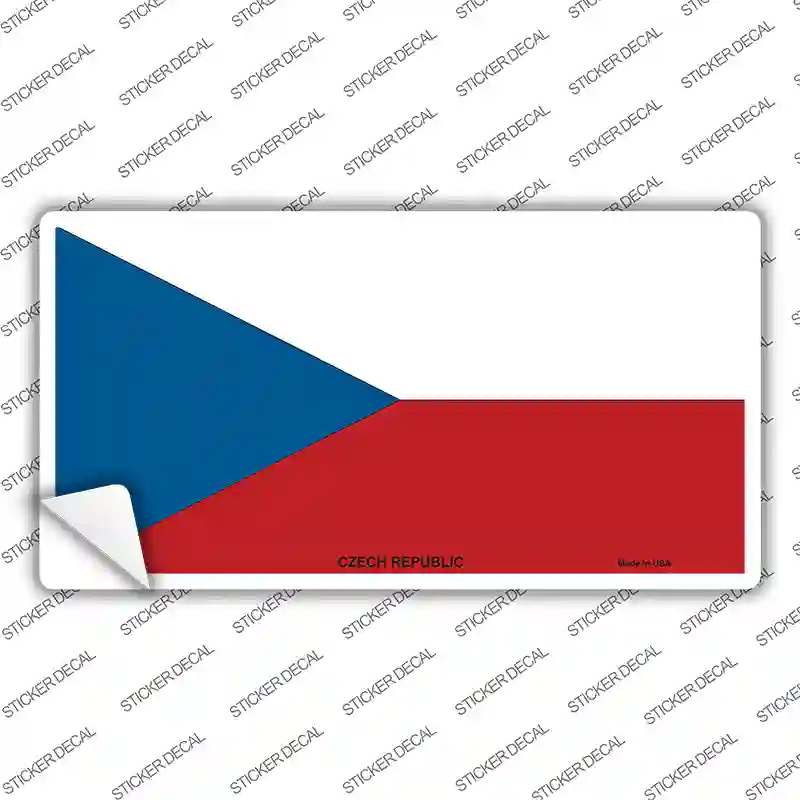Czech Republic Flag Novelty Sticker Decal