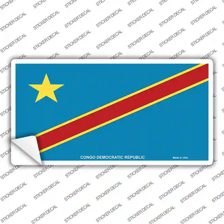 Congo Democratic Republic Flag Novelty Sticker Decal
