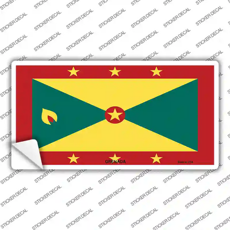Grenada Flag Novelty Sticker Decal