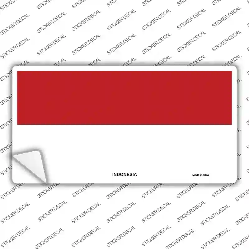 Indonesia Flag Novelty Sticker Decal