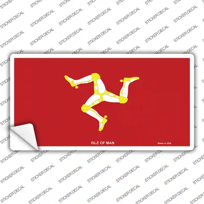 Isle Of Man Flag Novelty Sticker Decal