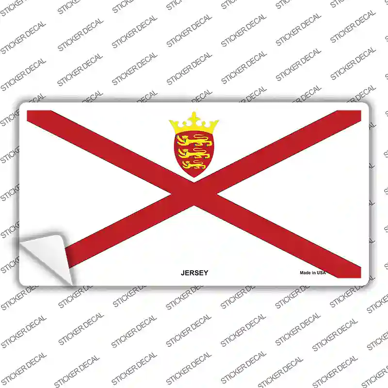 Jersey Flag Novelty Sticker Decal