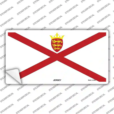 Jersey Flag Novelty Sticker Decal