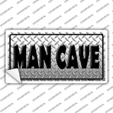 Man Cave Diamond Effect Novelty Sticker Decal Small