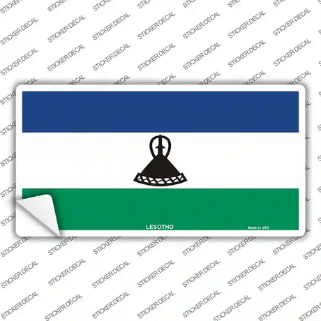 Lesotho Flag Novelty Sticker Decal