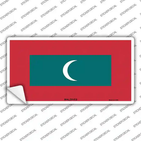 Maldives Flag Novelty Sticker Decal