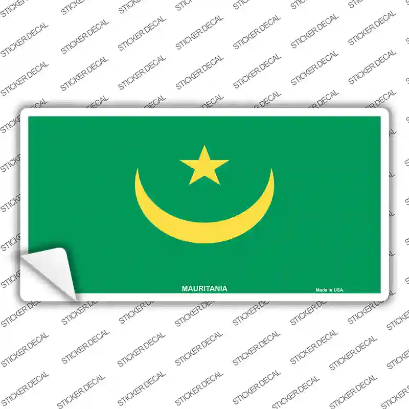 Mauritania Flag Novelty Sticker Decal