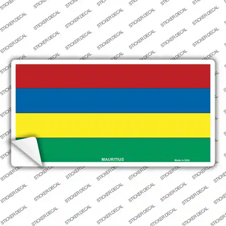 Mauritius Flag Novelty Sticker Decal