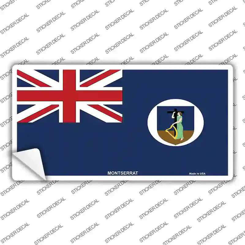 Montserrat Flag Novelty Sticker Decal
