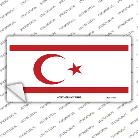 Northern Cyprus Flag Novelty Sticker Decal