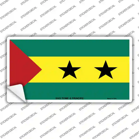 Sao Tome And Principe Flag Novelty Sticker Decal