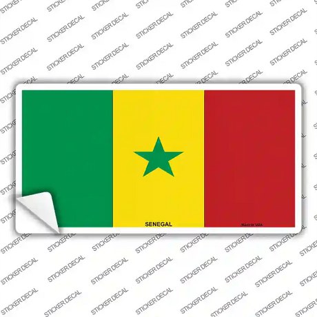 Senegal Flag Novelty Sticker Decal