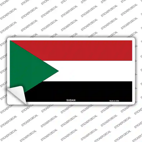 Sudan Flag Novelty Sticker Decal