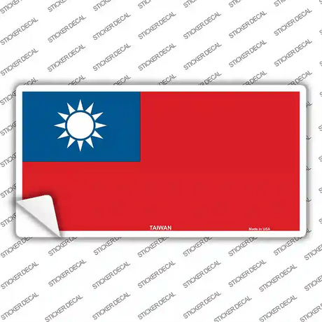 Taiwan Flag Novelty Sticker Decal