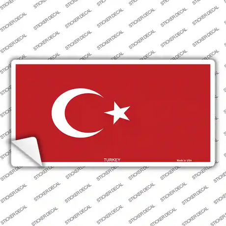 Turkey Flag Novelty Sticker Decal