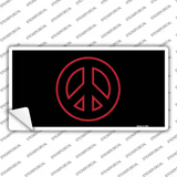 Red Peace Novelty Sticker Decal