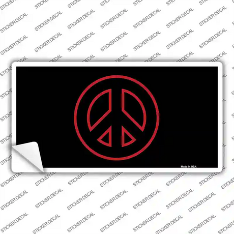 Red Peace Novelty Sticker Decal