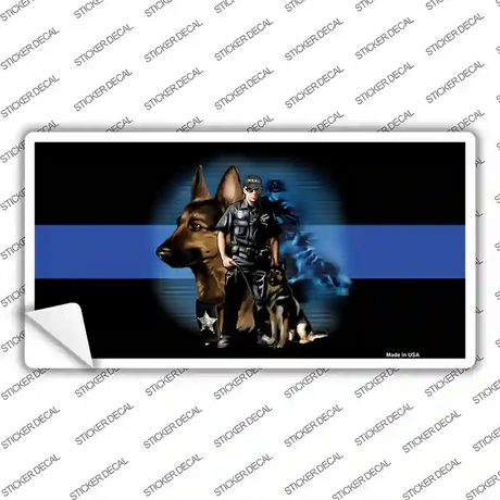 Thin Blue Line Police K-9 Novelty Sticker Decal Small