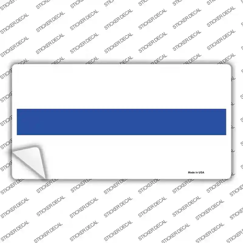 Thin Blue Line White Novelty Sticker Decal