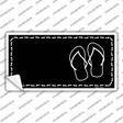 Flip Flops Offset Novelty Sticker Decal Small