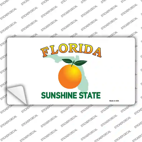 Florida State Background Novelty Sticker Decal Small