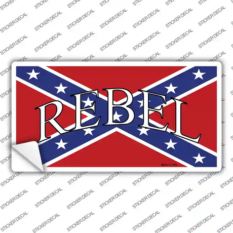 Rebel Confederate Flag Novelty Sticker Decal Small