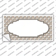 Scallop Tan White Polka Dot Novelty Sticker Decal