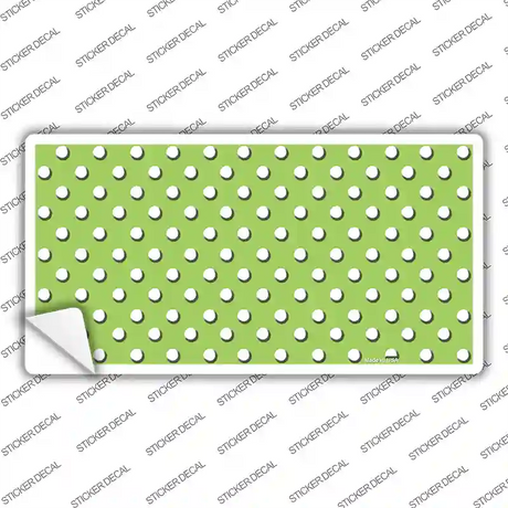 Lime Green Polka Dot Novelty Sticker Decal