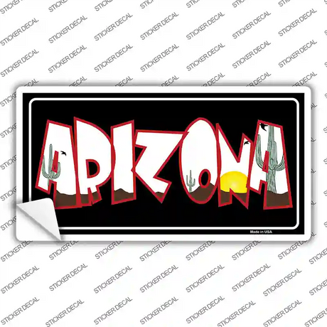 Arizona Black Novelty Sticker Decal Small