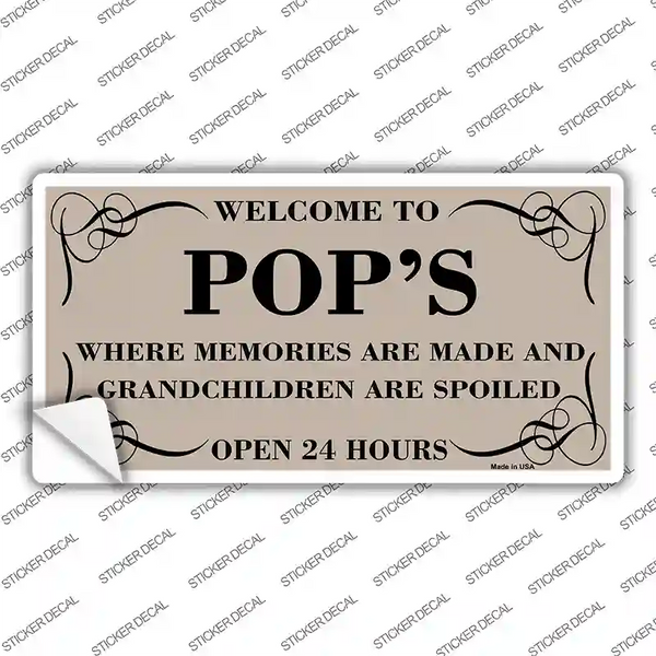 Welcome To Pops Novelty Sticker Decal | Smart Blonde