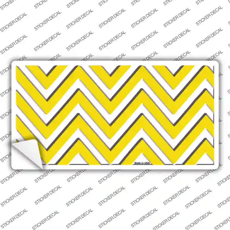 Yellow Chevron Novelty Sticker Decal