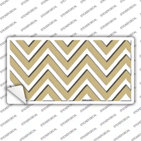 Gold Chevron Novelty Sticker Decal