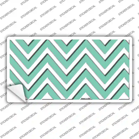 Mint Chevron Novelty Sticker Decal