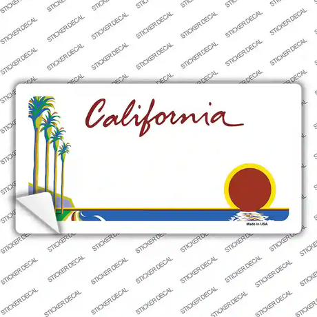 California State Blank Novelty Sticker Decal Small