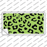 Lime Green Black Cheetah Novelty Sticker Decal