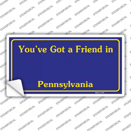 Pennsylvania State Background Novelty Sticker Decal Small