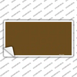 Brown Solid Novelty Sticker Decal