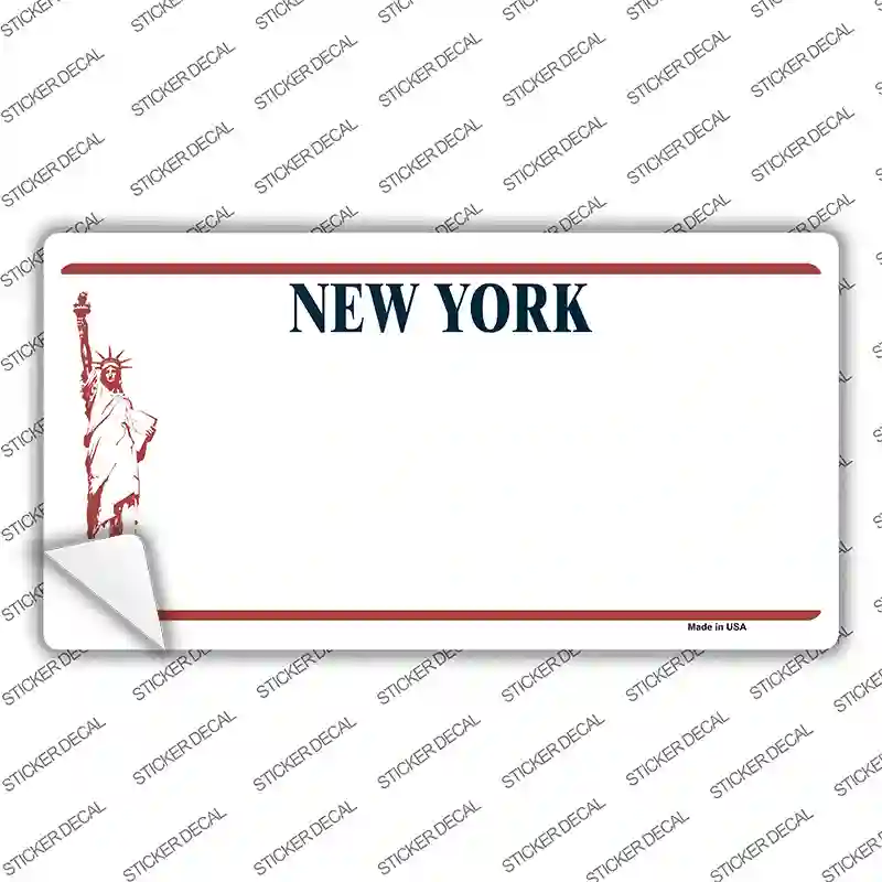 New York State Blank Novelty Sticker Decal Small