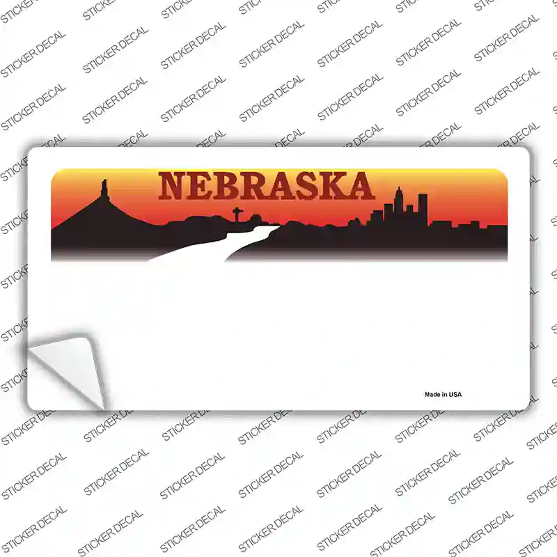 Nebraska State Background Novelty Sticker Decal Small