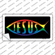 Jesus Fish Rainbow Novelty Sticker Decal Small