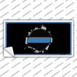 Thin Blue Line Bullet Hole Novelty Sticker Decal Small