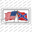 Confederate USA Crossed Flags Novelty Sticker Decal Small