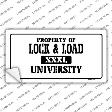 Lock And Load Novelty Sticker Decal Small