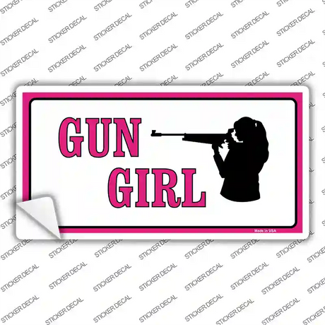 Gun Girl Novelty Sticker Decal Small