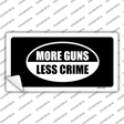 More Guns Less Crime Novelty Sticker Decal Small