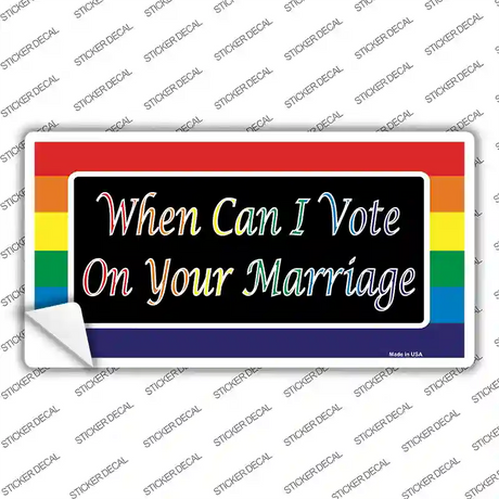 When Can I Vote Novelty Sticker Decal Small