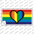 Rainbow Heart Novelty Sticker Decal Small