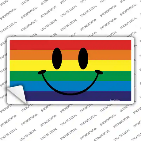 Smiley Face Novelty Sticker Decal Small