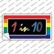 1 In 10 Novelty Sticker Decal Small